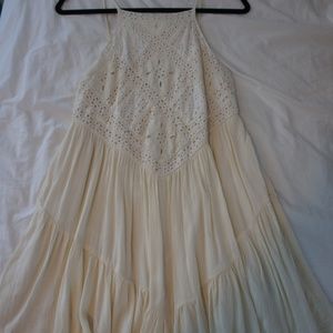 American Eagle Cream Boho Dress